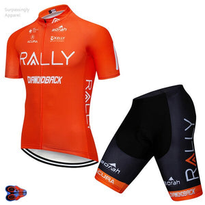 Open image in slideshow, 2019 Orange UCI Team Cycling Jersey Summer Short Sleeve Cycling Set Bike Clothing Ropa Ciclismo MTB Bicycling Suit 16D Gel Pad
