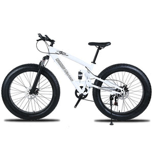 Open image in slideshow, High quality Mountain bike 26 Fatbike 7/21/24 Speed shock absorber bicycles Snowmobile Dual disc brakes of the bike Free Shippin
