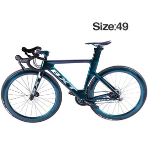 Open image in slideshow, Complete Bicycle T800 Carbon Cycling BXT Road Bike 700C Wheel Road Cycling Frame Shift System bike Carbon Fork Chameleon Painted
