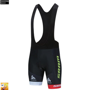 Open image in slideshow, Black SRAM Cycling Team Clothing Bike Jersey 12D Bike Shorts Ropa Ciclismo Quick Dry Mens Summer BICYCLING Maillot Culotte Set
