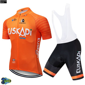 Open image in slideshow, 2019 Summer Team Etxeondo Cycling Jersey Short Sleeve Set Orange Cycling Set 12D Bike Jersey Clothing Ropa Ciclismo Sports Suit
