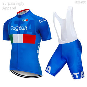 Open image in slideshow, 2019 Pro Men&#39;s UCI Team ITALY Cycling Jersey Set Ropa Ciclismo Breathable Quick Dry SUMMER Bicycle Clothing Cycling Sets 16D
