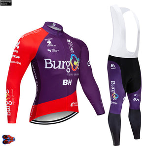 Open image in slideshow, Autumn Purple Burg Team Cycling Jersey BH 2020 12D Bike Pants Set Mens Long Sleeve Ropa Ciclismo Bicycle Clothing Cycling Wear
