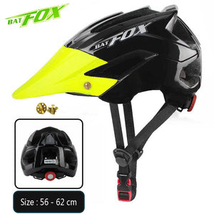 Open image in slideshow, BATFOX bike helmet men women bicycle helmet integrally-molded mtb helmets casco batfox mtb casque velo cycling helmets Size:M/L
