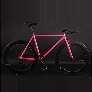 Open image in slideshow, Fixed Gear Bike Fixie Bike 52cm Frame DIY Muscular Frame Cycling Road Bike Aluminum Alloy Frame Fixie Bicycle
